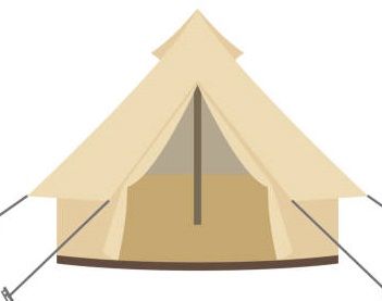Illustration of camping tent